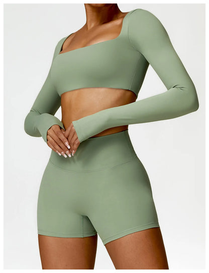 Long Sleeve Shorts Set