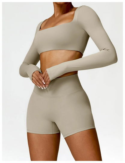 Long Sleeve Shorts Set