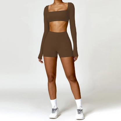 Long Sleeve Shorts Set