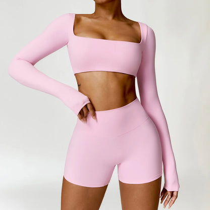 Long Sleeve Shorts Set
